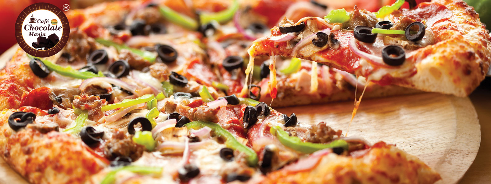 Classic veg pizza-cafe chocolate mania